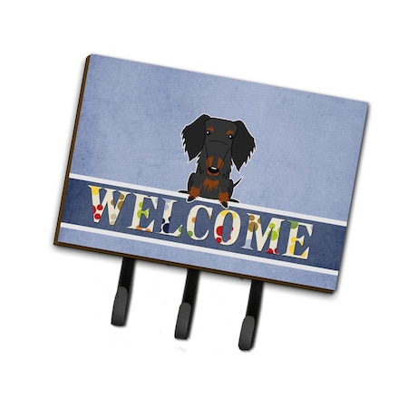 Carolines Treasures Wire Haired Dachshund Black Tan Welcome Leash or Key Holder BB5708TH68